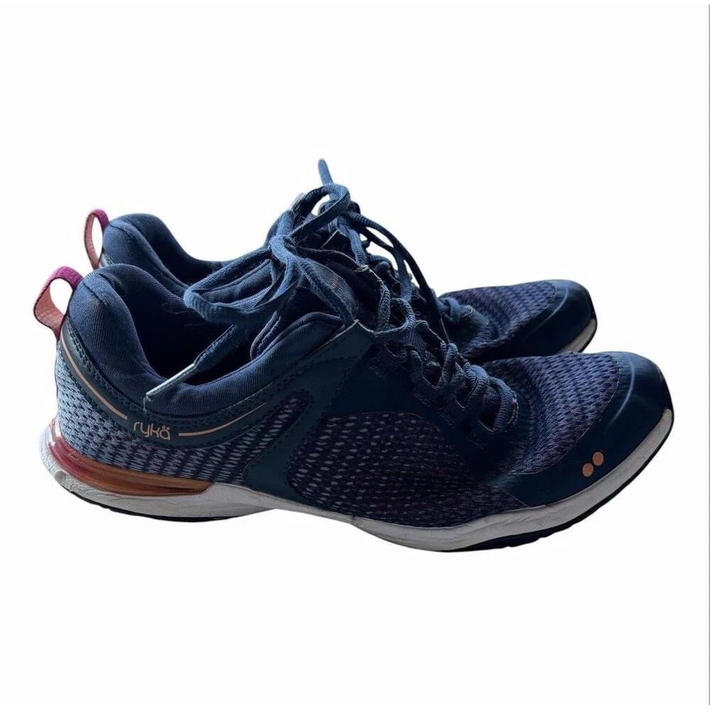Ryka Graphite Women's 8 Blue Training Shoes Sneakers Studio Workouts w/ Pivot